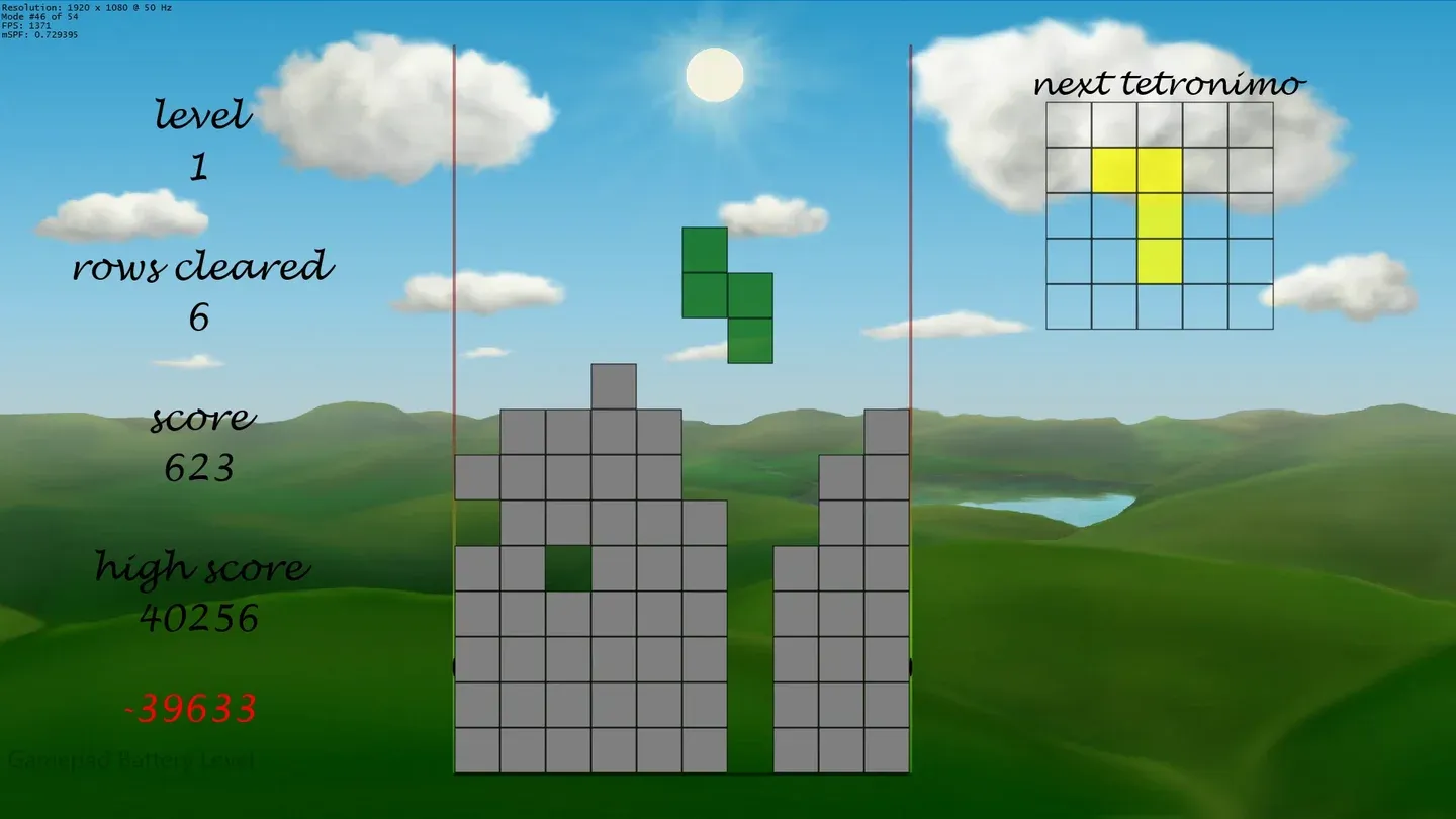 A Tetronimo without a real on the board. :(